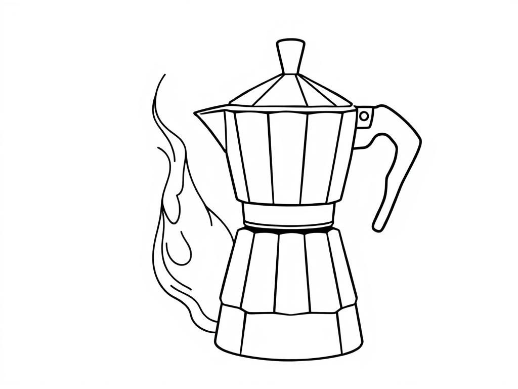 Preview of Moka pot coffee maker on fire