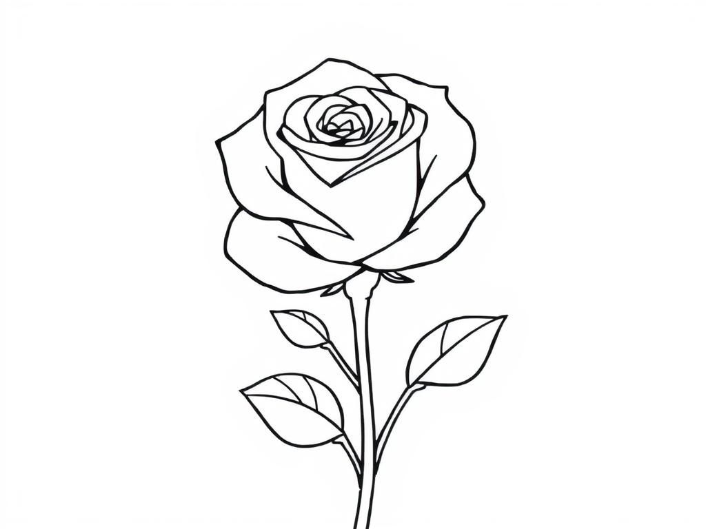 Rose Coloring Page