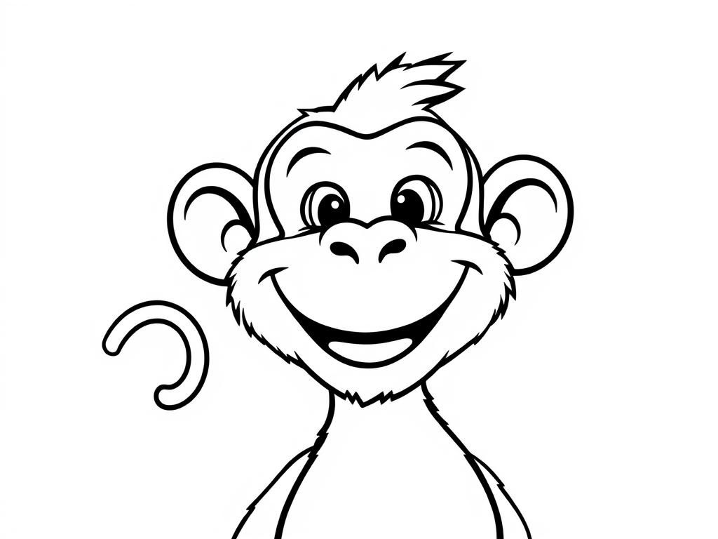 Monkey Coloring Page