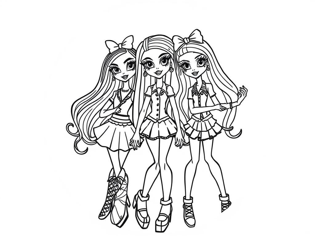 Monster high characters in the summer