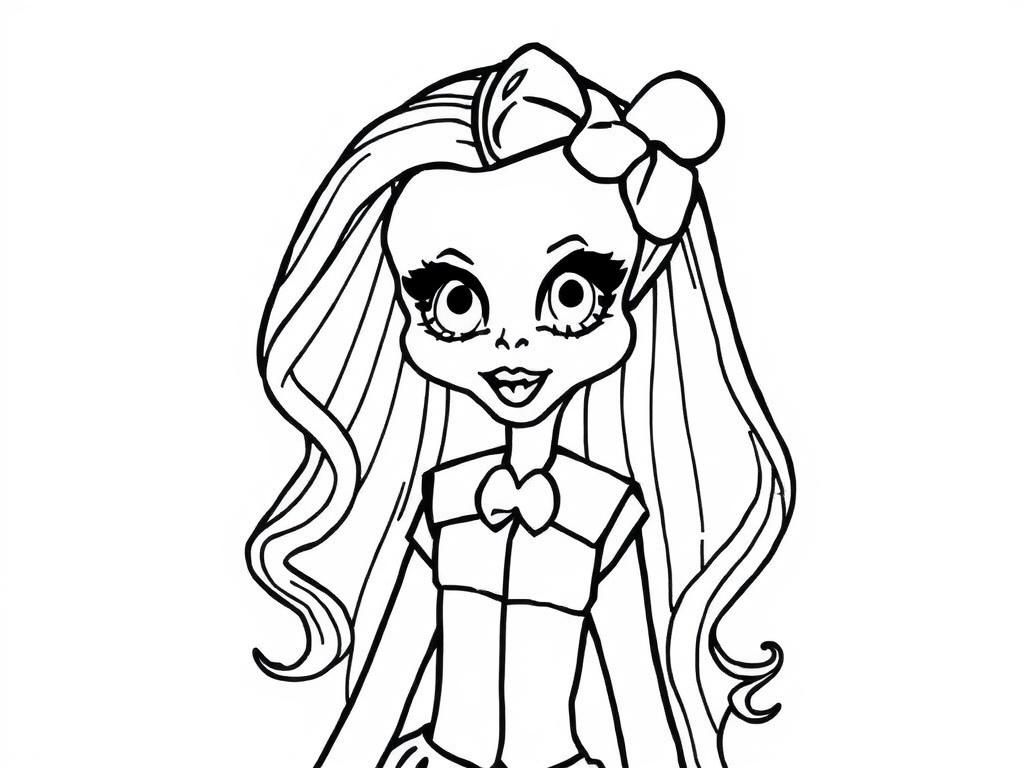 Draculaura Coloring Page: Monster High Fun for Kids