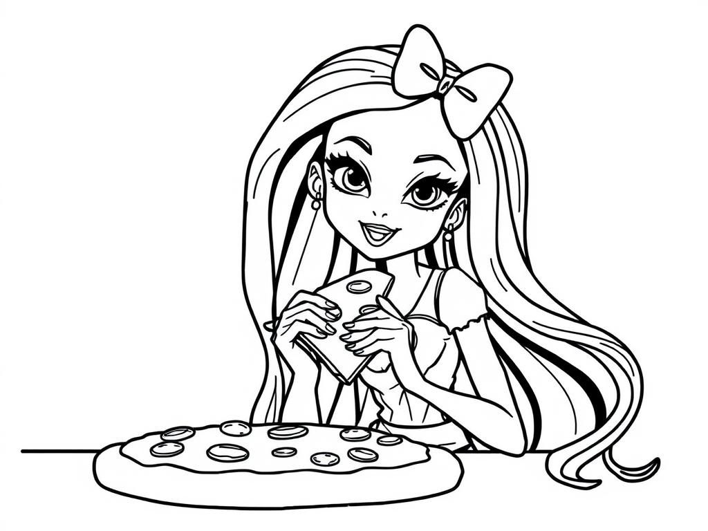 Preview of monster high eating pizza