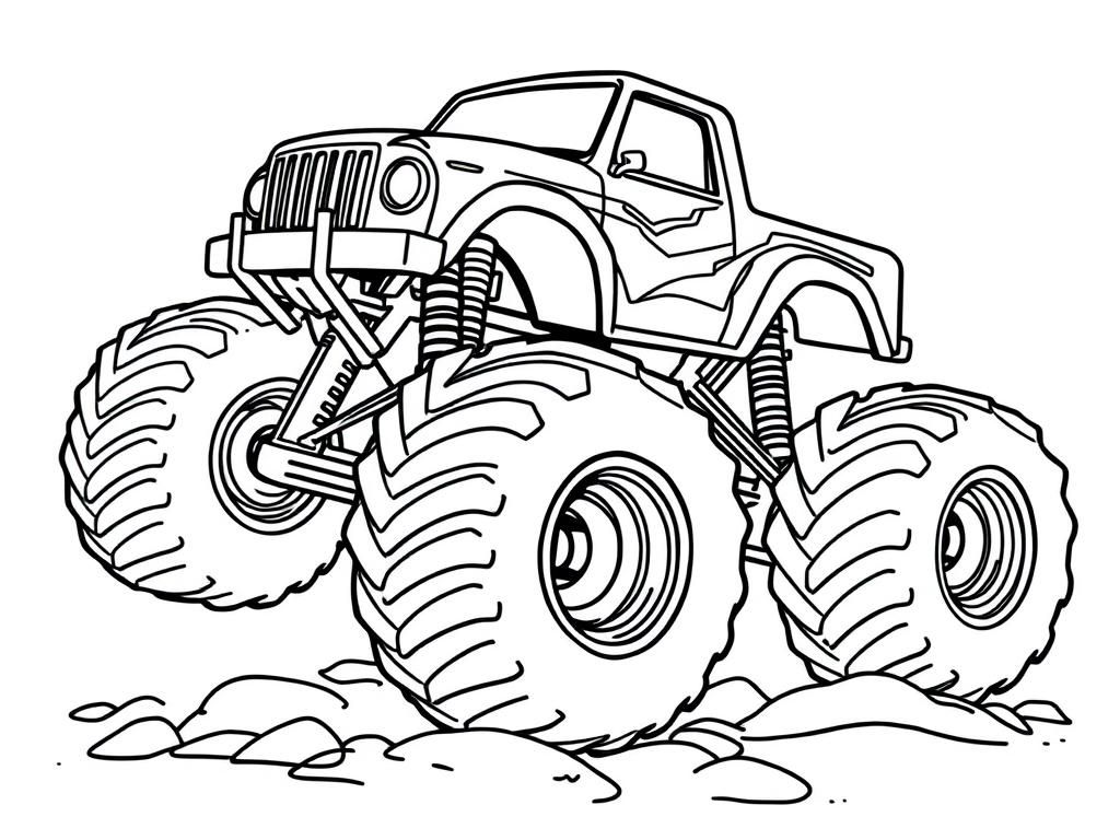 Monster Truck Coloring Page