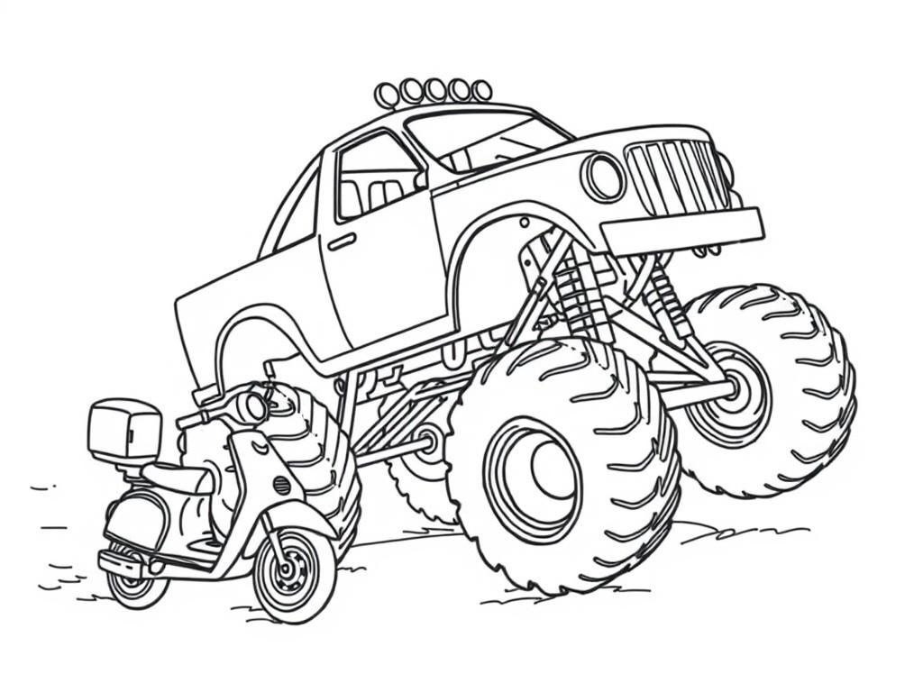 Monster Truck Kleurplaat