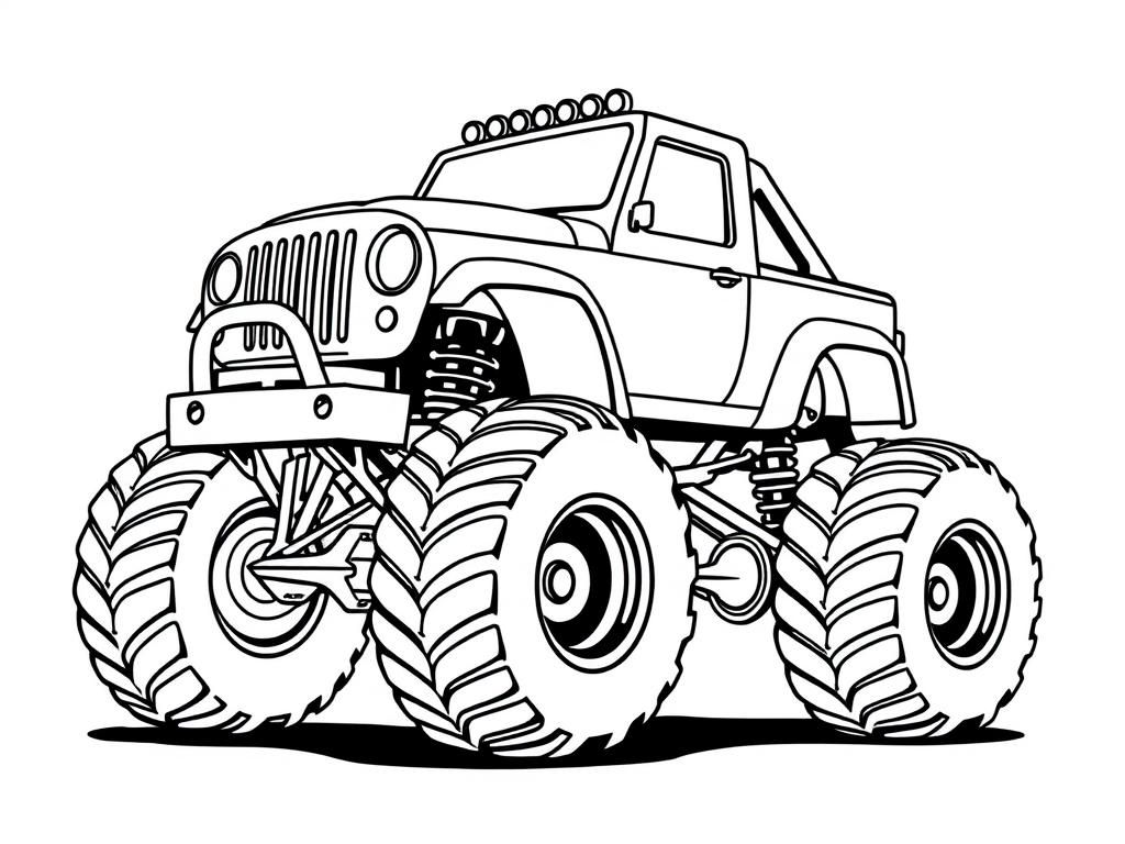 Monster Truck Coloring Page