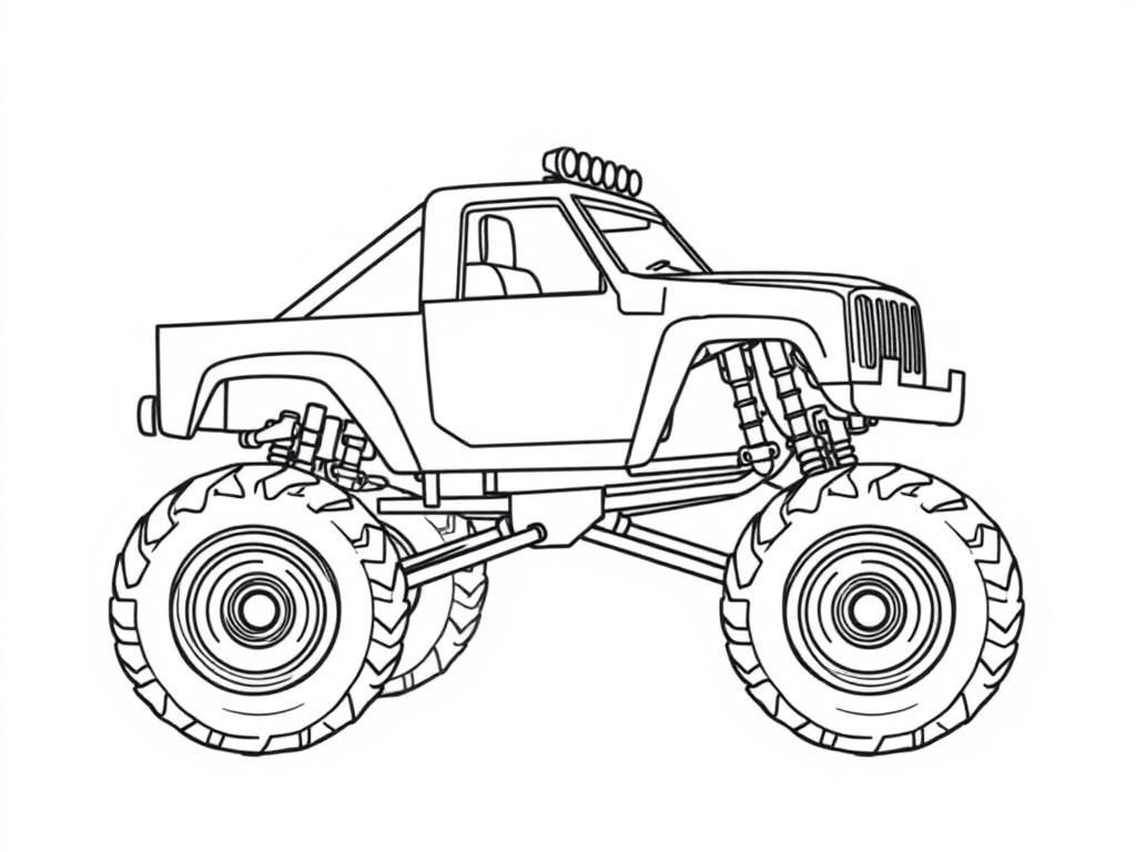 Monster Truck Coloring Page for Kids