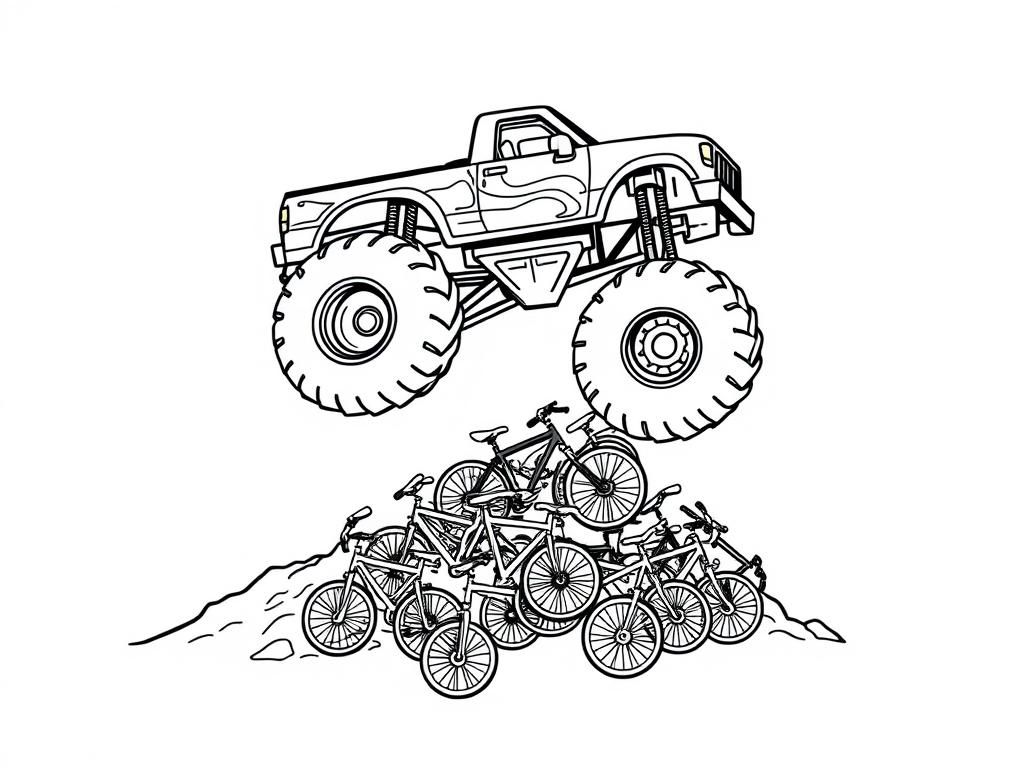 Monster Truck Kleurplaat