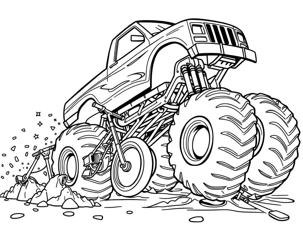 Monster Truck Kleurplaat