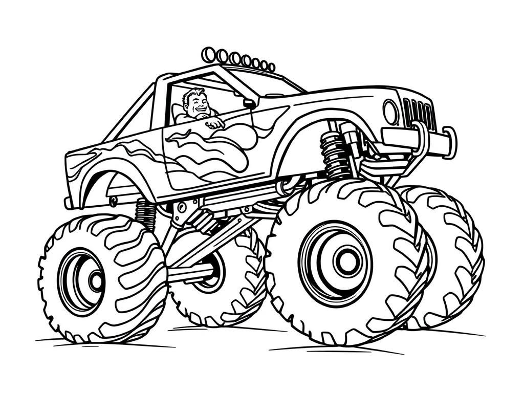 Monster Truck Coloring Page