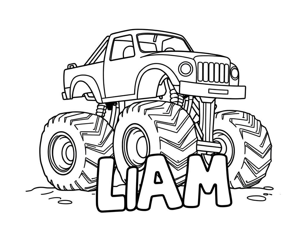Monster Truck Coloring Page