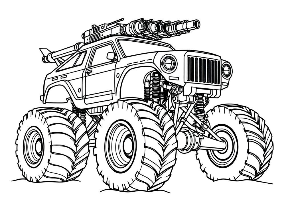 Monster Truck Coloring Page