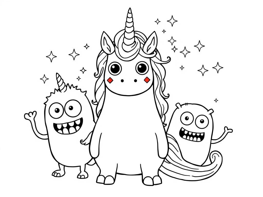 monsters inc with unicorn and sparkles