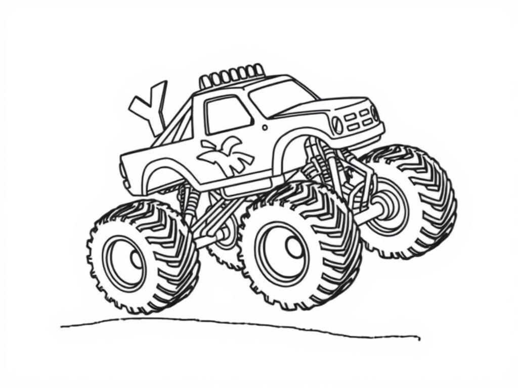 Monster Truck Coloring Page for Kids