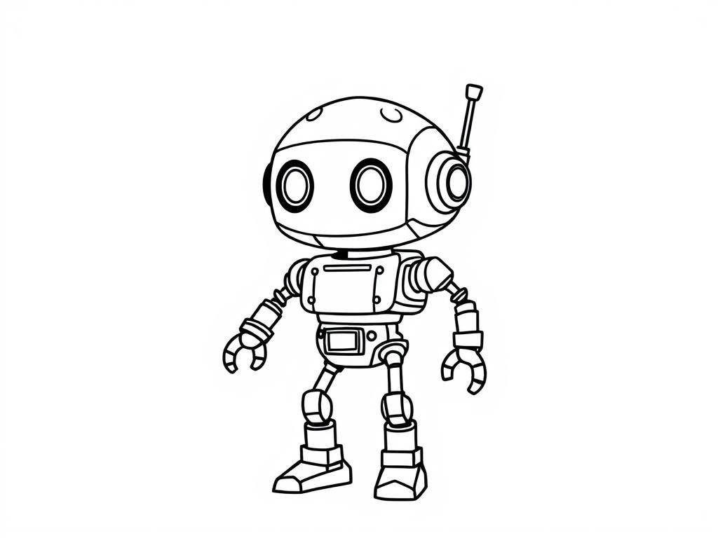 Robot Coloring Page