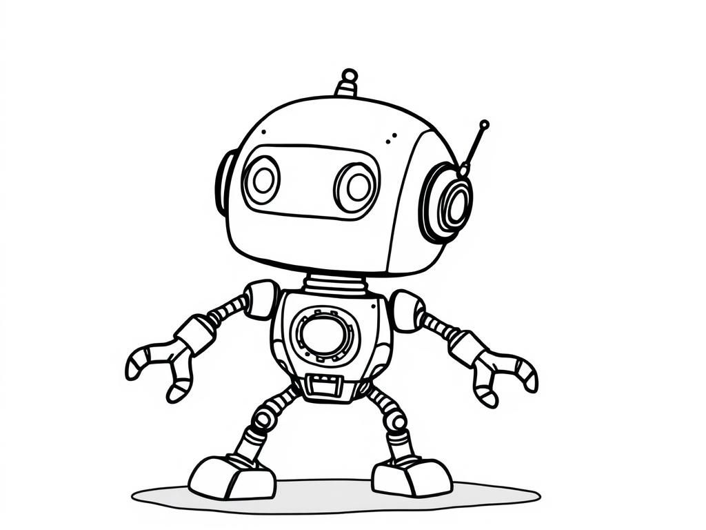 Robot Coloring Page