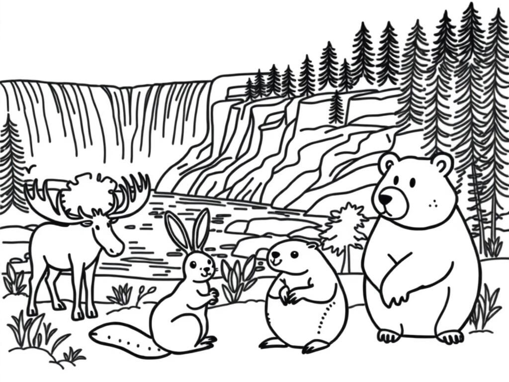 Woodland Friends Coloring Page