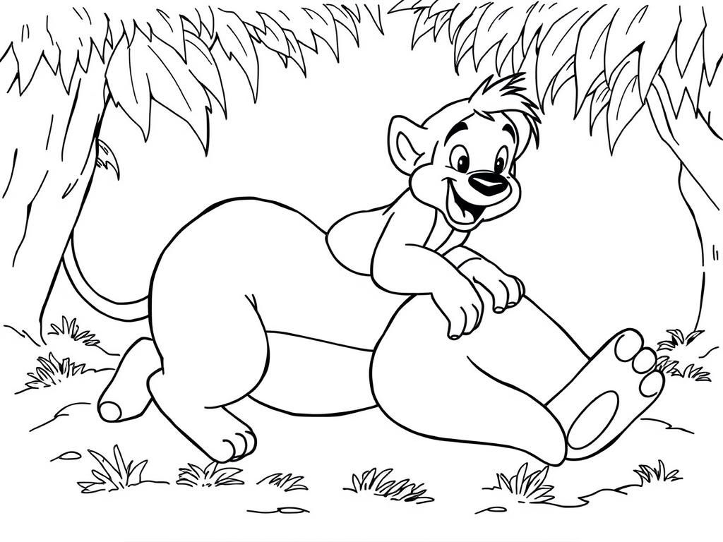 Simba's Savanna Adventure Coloring Page