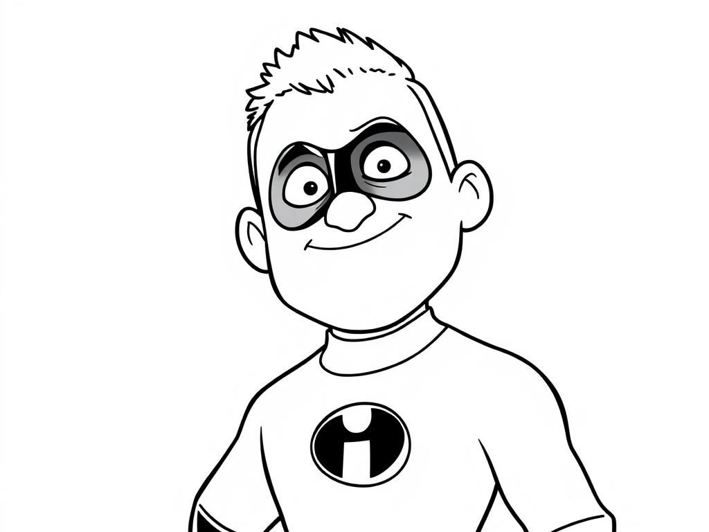 Mr. Incredible - Free Printable Coloring Page