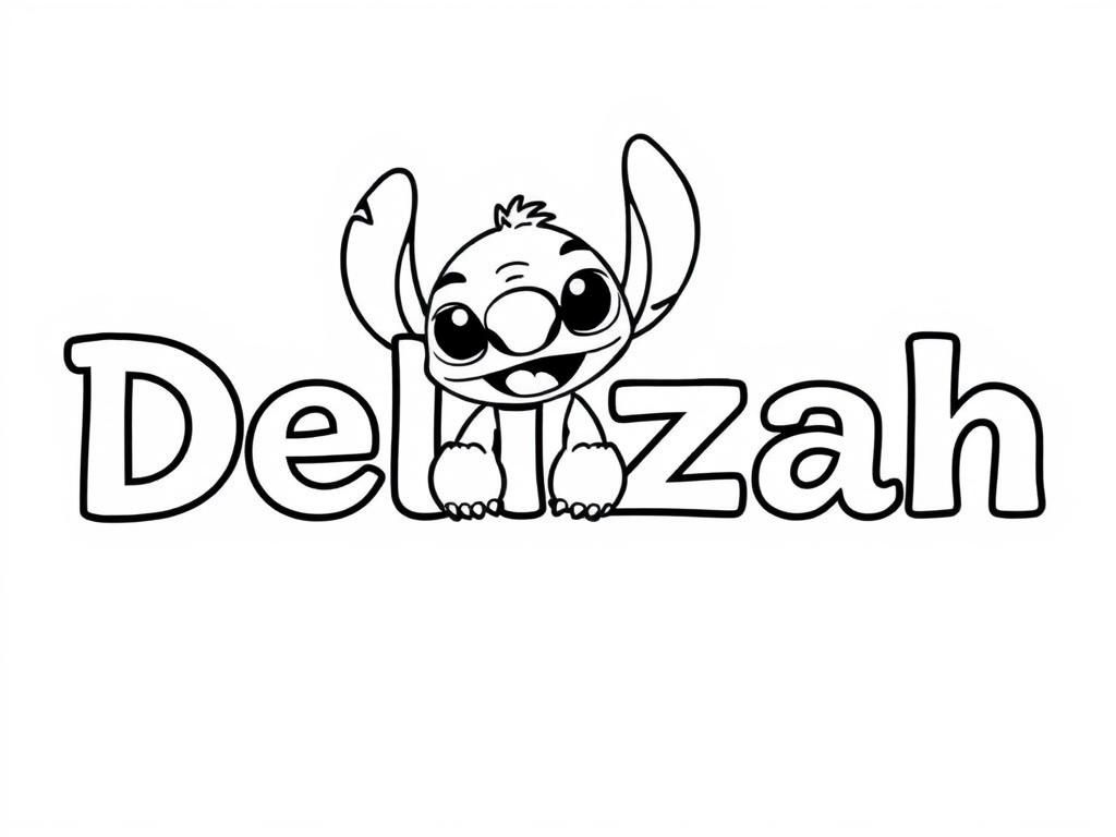 Stitch Coloring Page