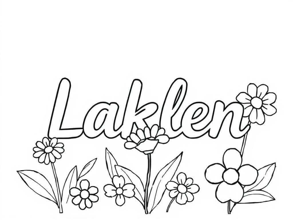 Laklen Flower Coloring Page