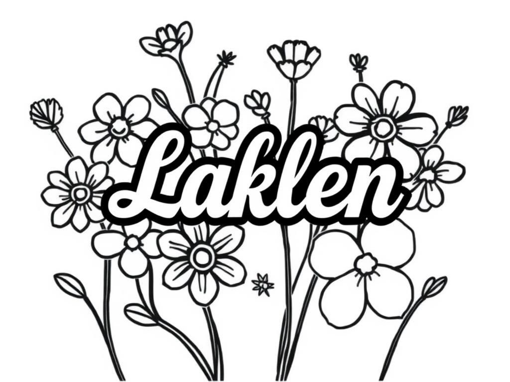Laklen Flower Coloring Page