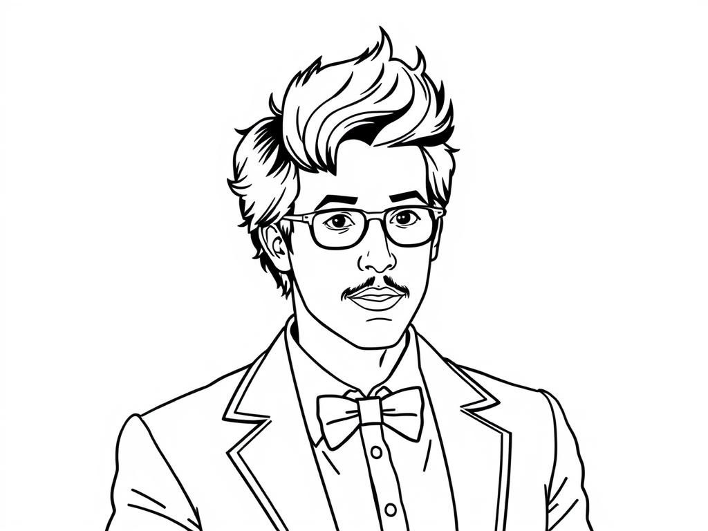 Stylish Man Coloring Page