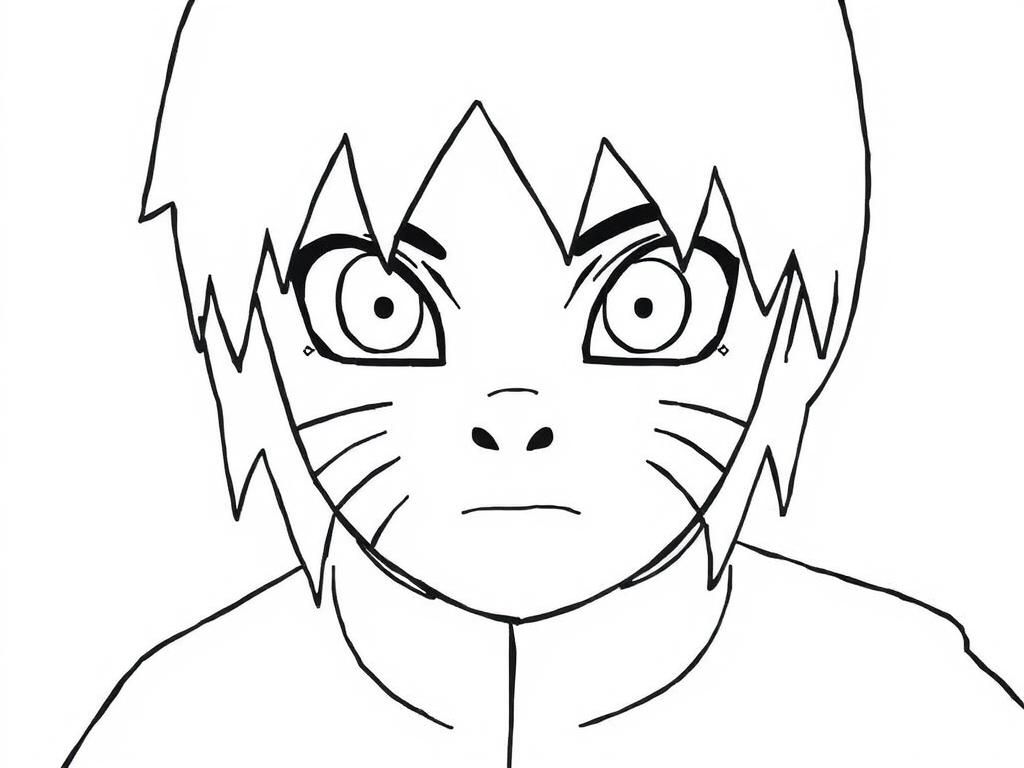 Naruto Uzumaki Anime Coloring Page