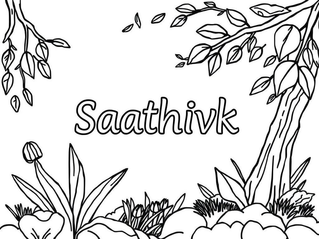 Garden Nature Coloring Page