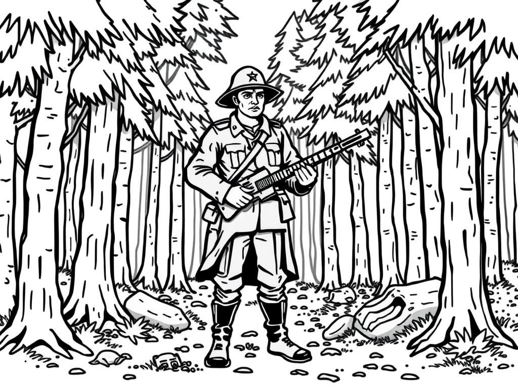 nazi in a forrest