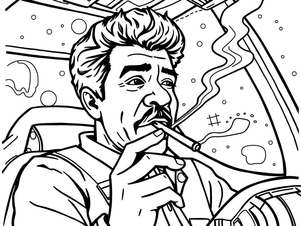 neil degrasse tyson smoking a joint on a spaceship