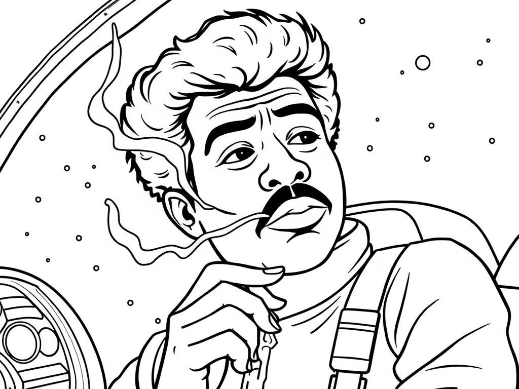 neil degrasse tyson smoking a joint on a spaceship