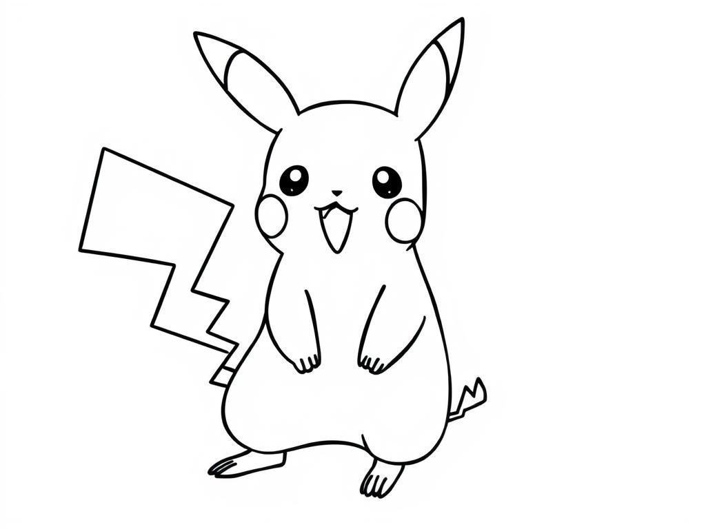 New Pokemon not Pikachu - Free Printable Coloring Page