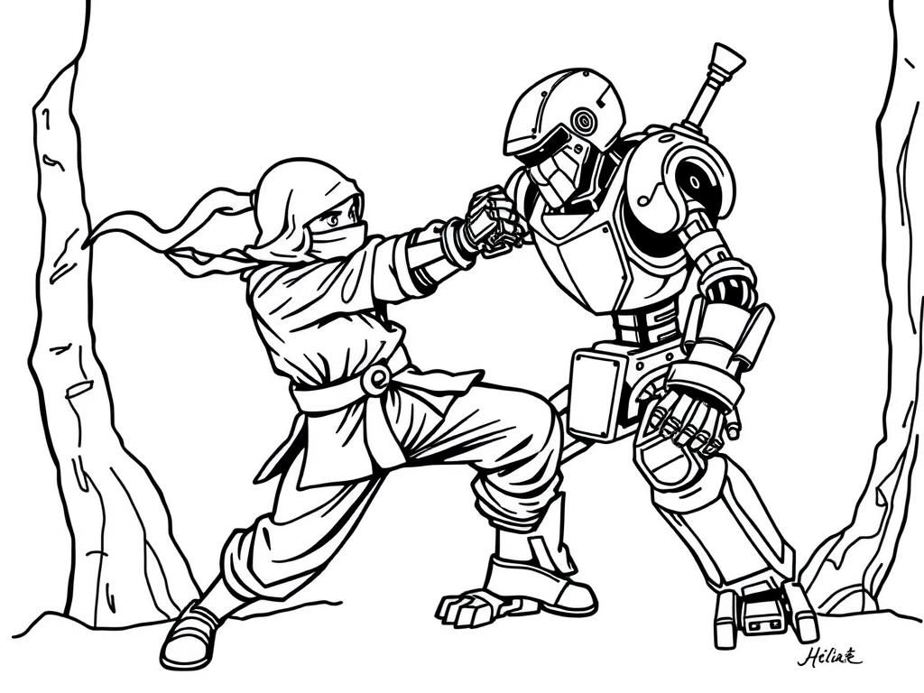 Robots Coloring Page