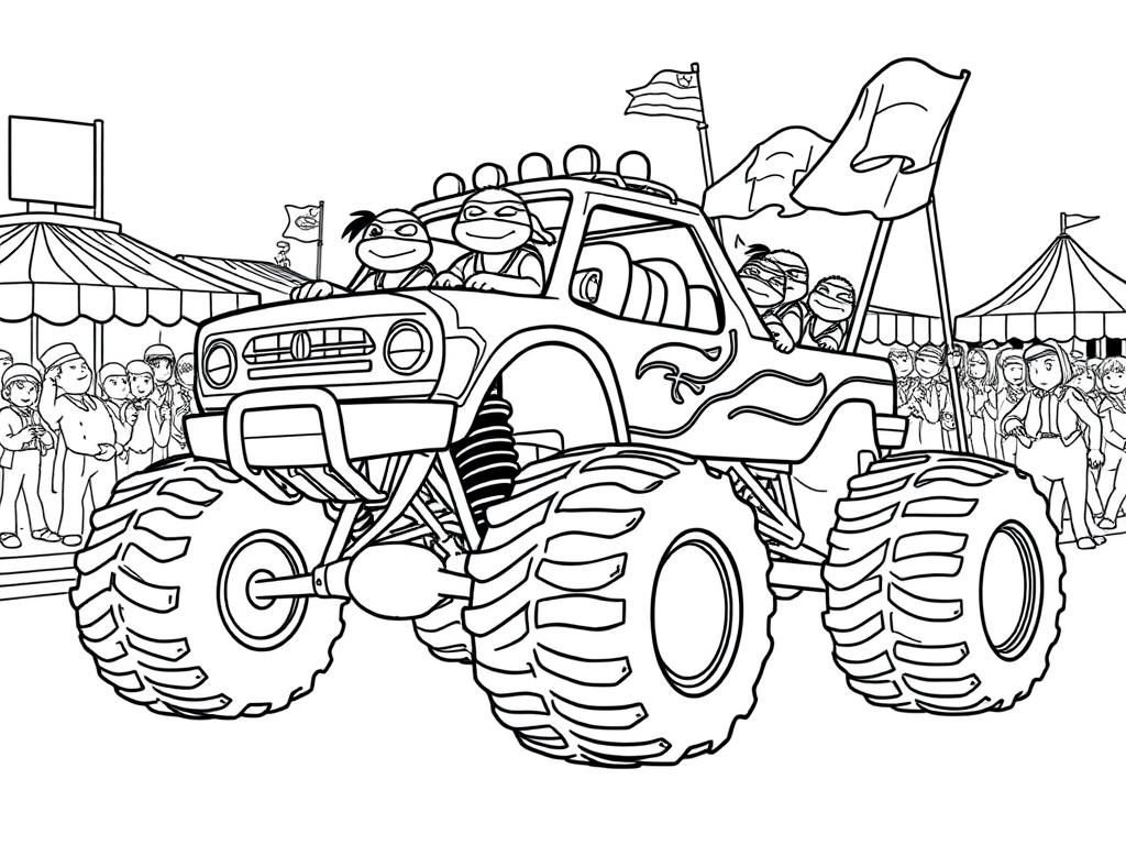 Monster Truck Coloring Page