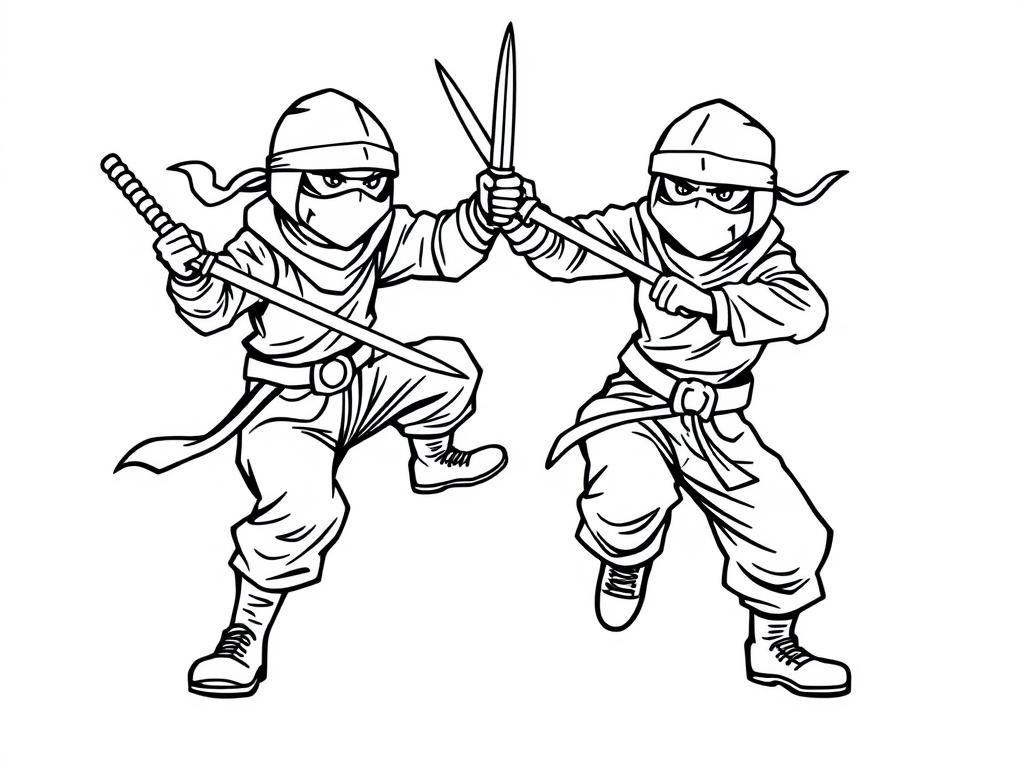 ninjas defeating power with boots and swords