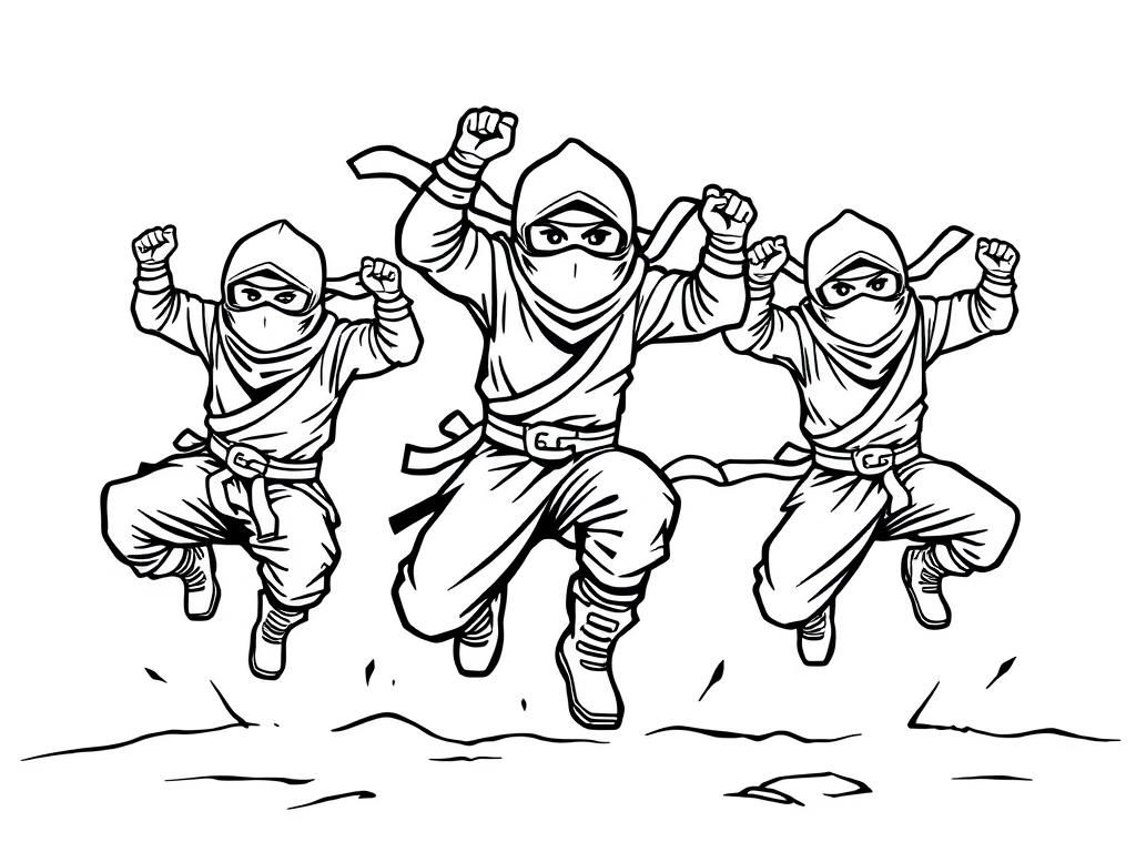 ninjas defeating power with boots jumping