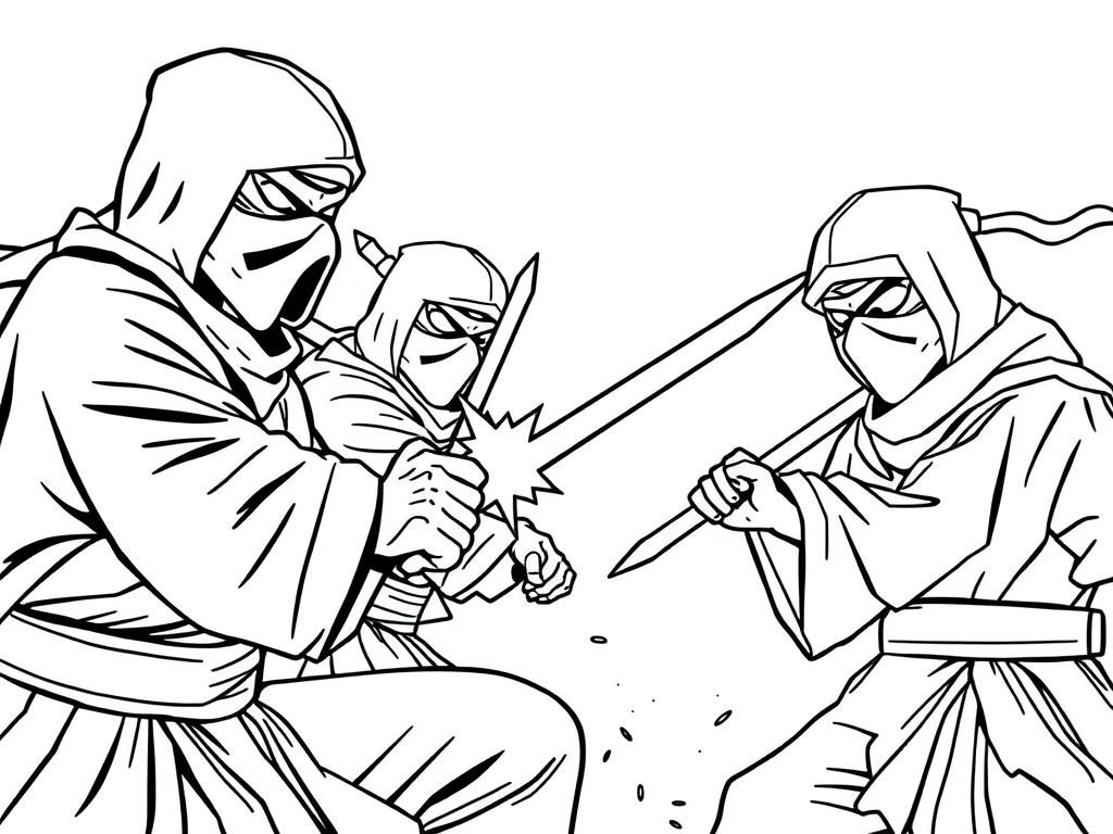 ninjas defeating the emperors/