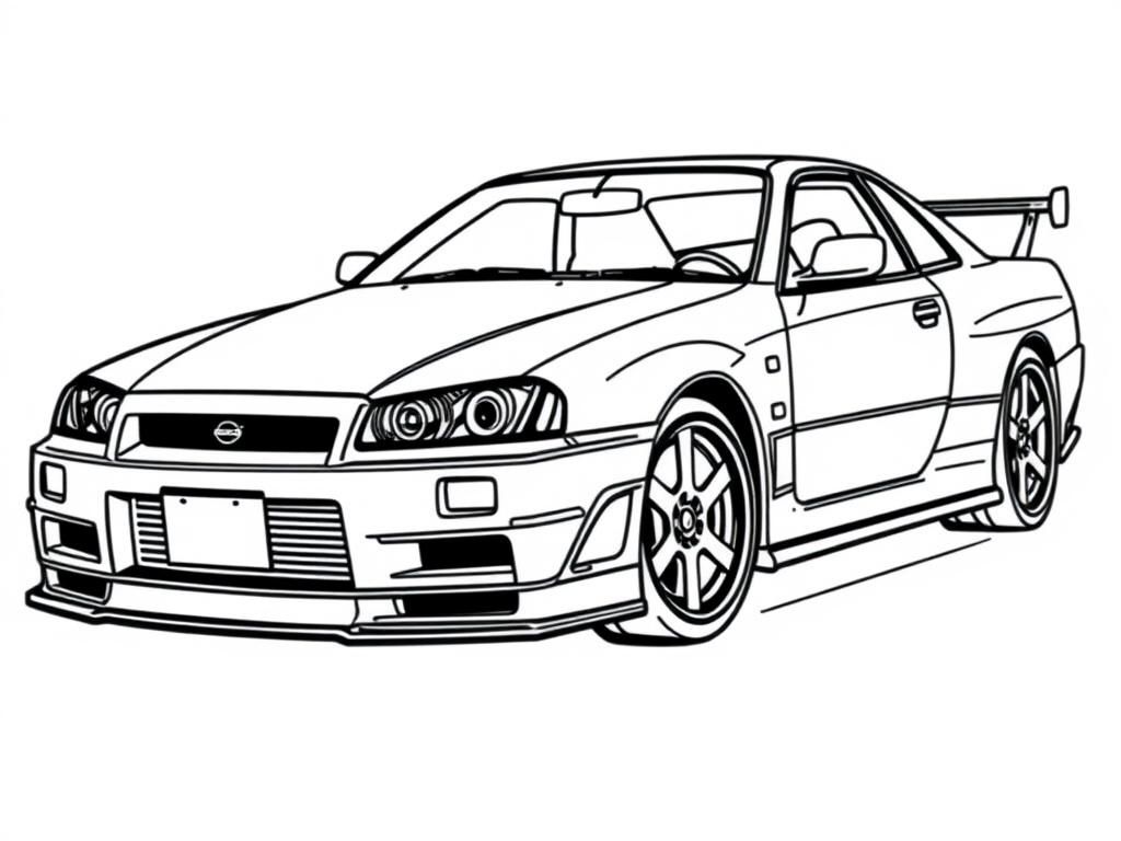 Sports Car Coloring Page