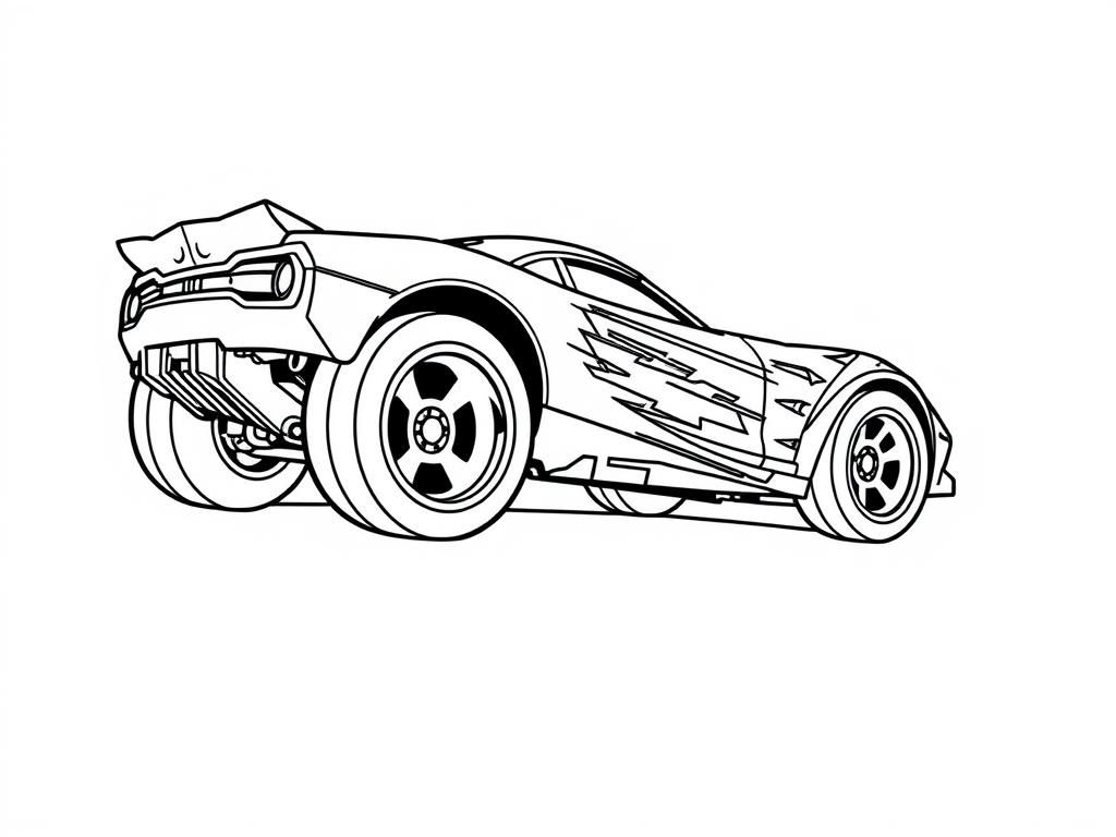 Futuristic Sports Car Coloring Page