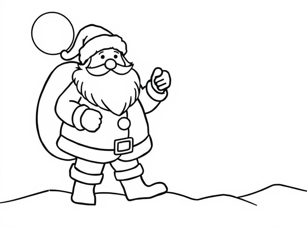 Santa Claus Christmas Coloring Page