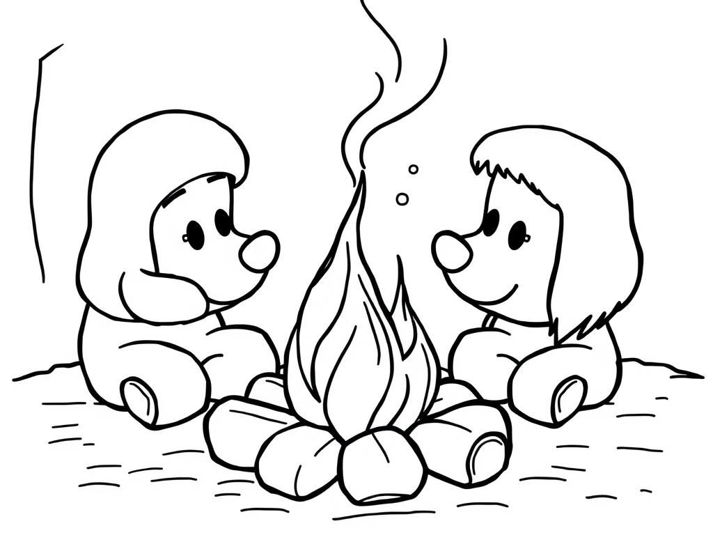 Camping Fun Coloring Page