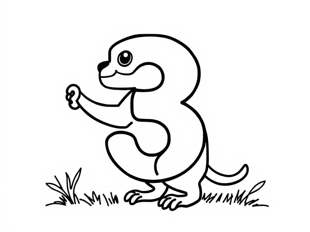 number 3 wide reciever - Free Printable Coloring Page