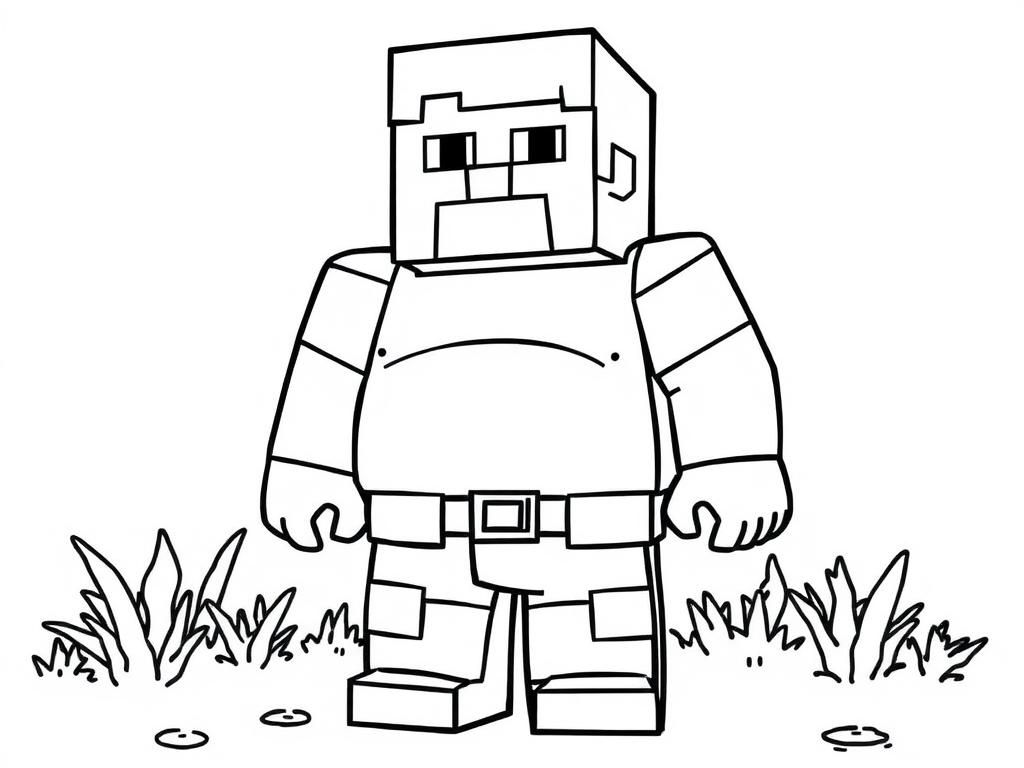 Minecraft Character Coloring Page