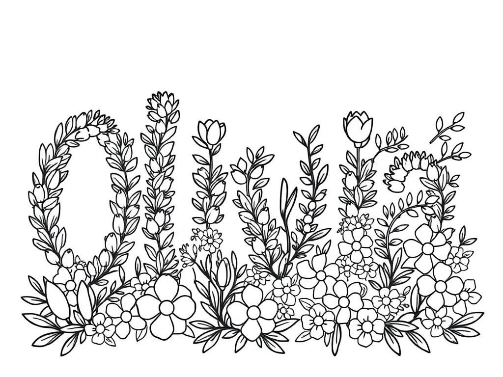 Coloring Page of Beautiful Flowers - Relax and Unwind