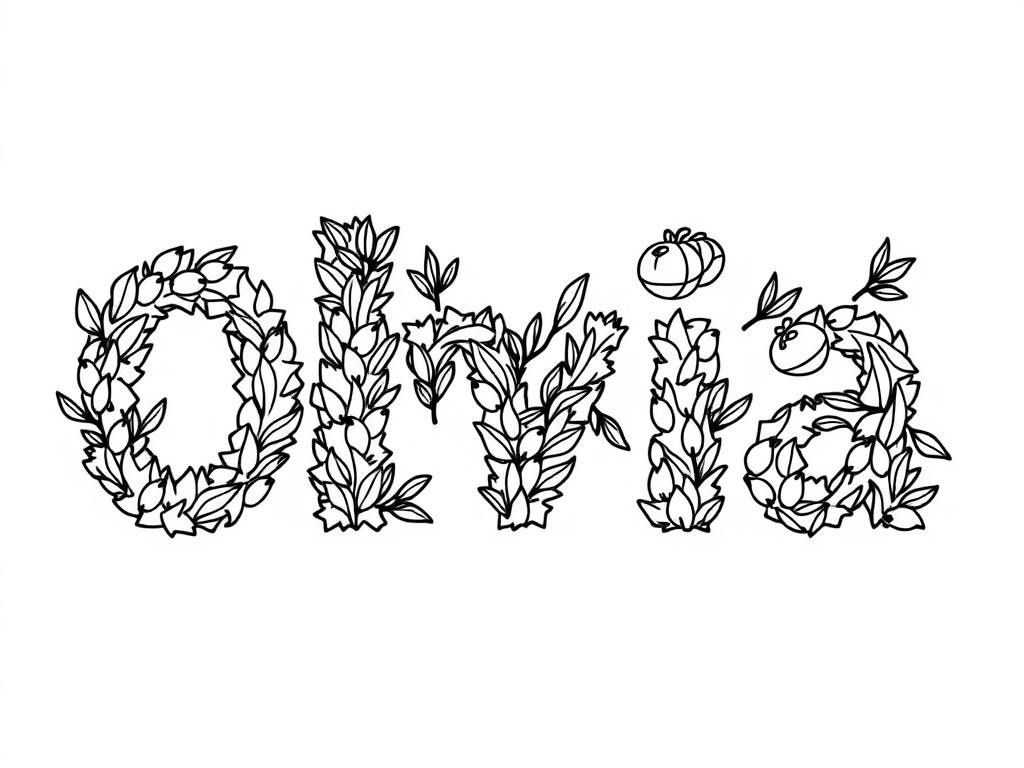 Olive Coloring Page