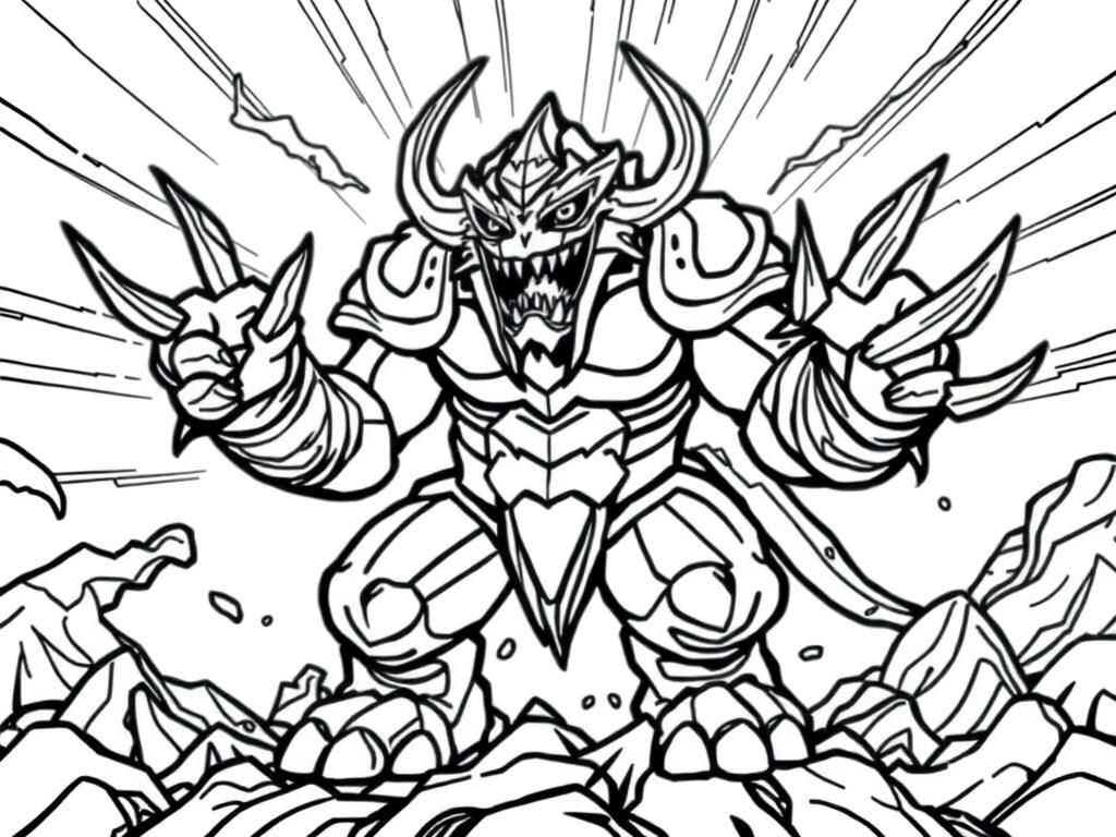 Fierce Monster Coloring Page
