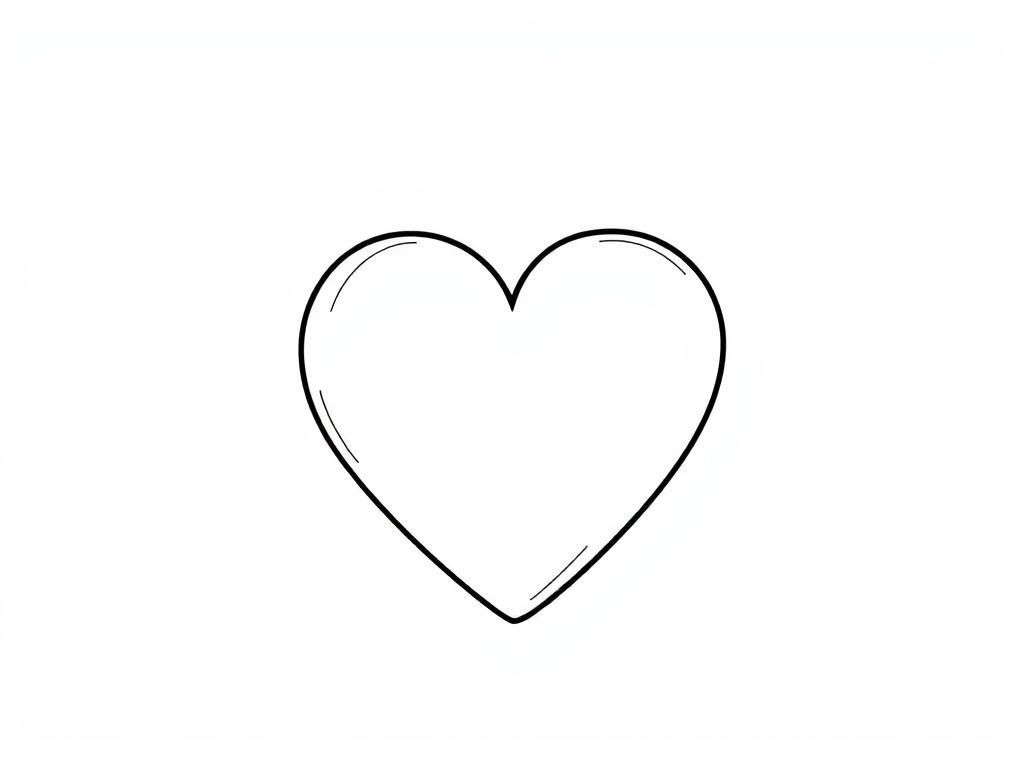 Heart Coloring Page for Kids