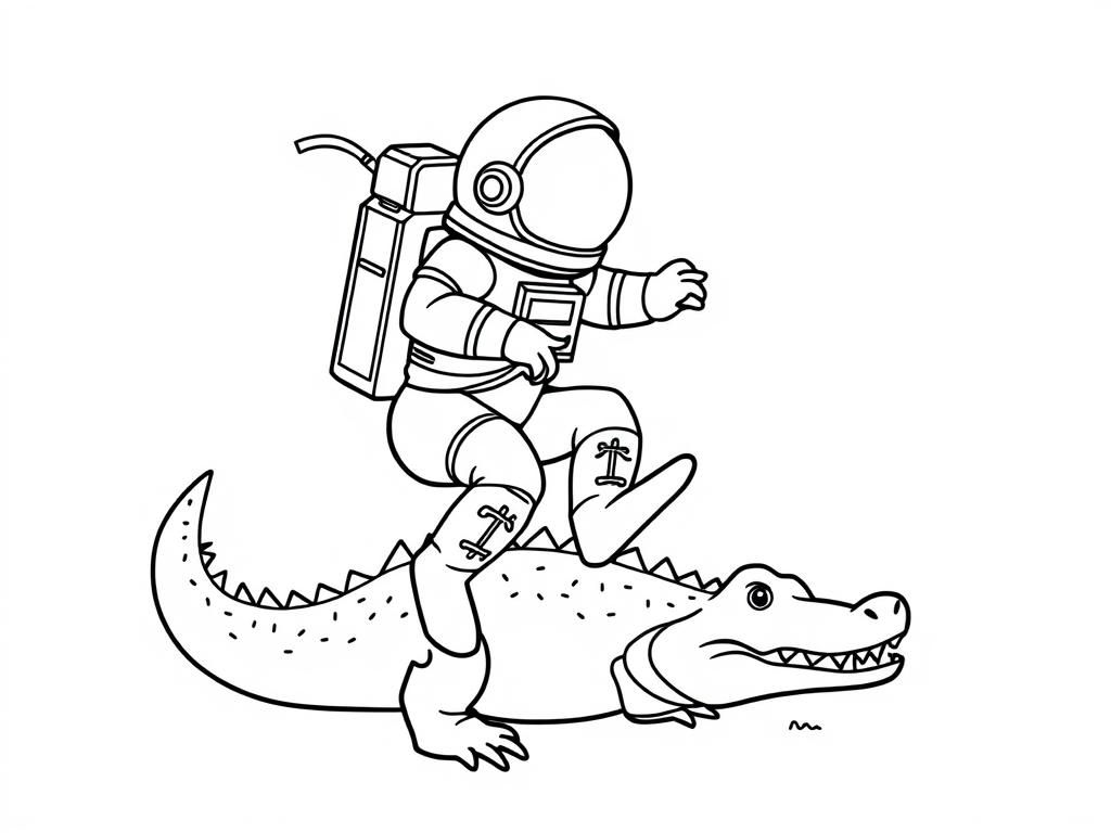 Preview of one legged astronaut on a gator