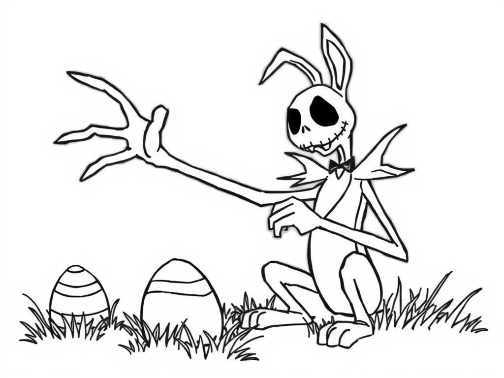 Preview of Oogy boogey from nightmare before Christmas scaring the Easter bunny