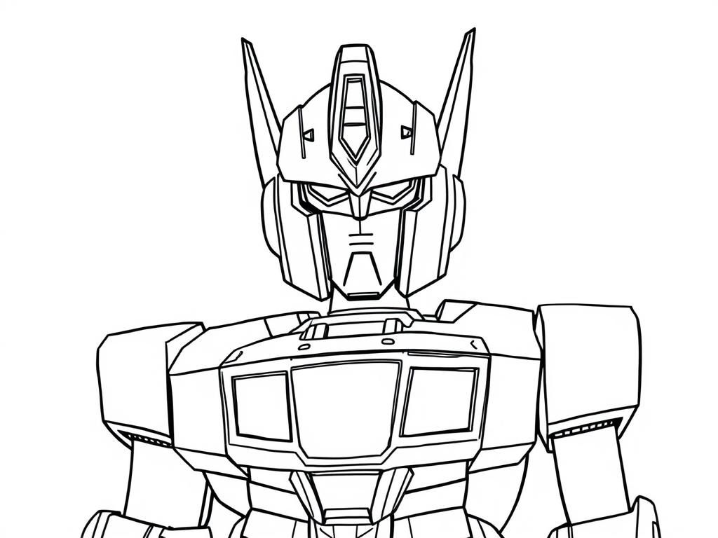 Futuristic Robot Coloring Page